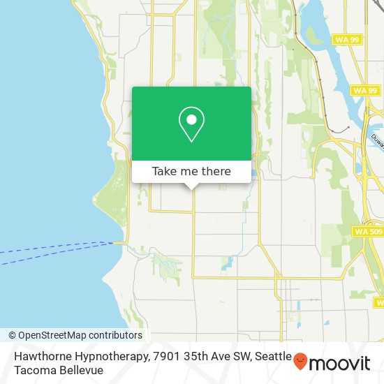 Mapa de Hawthorne Hypnotherapy, 7901 35th Ave SW