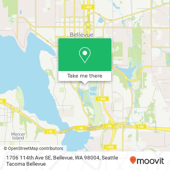 1706 114th Ave SE, Bellevue, WA 98004 map