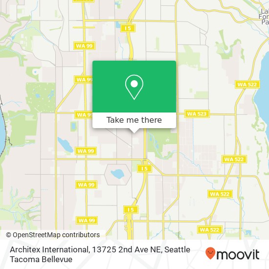 Mapa de Architex International, 13725 2nd Ave NE