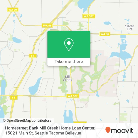 Mapa de Homestreet Bank Mill Creek Home Loan Center, 15021 Main St