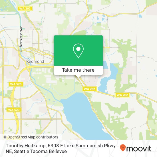 Mapa de Timothy Heitkamp, 6308 E Lake Sammamish Pkwy NE