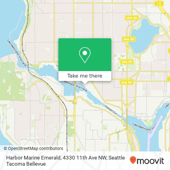 Mapa de Harbor Marine Emerald, 4330 11th Ave NW
