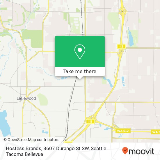 Mapa de Hostess Brands, 8607 Durango St SW