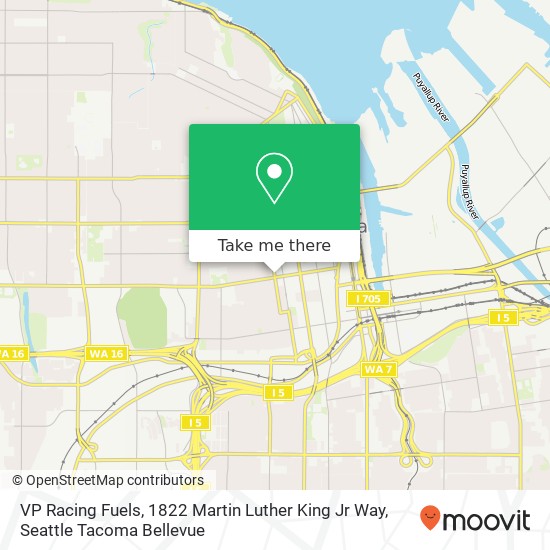 VP Racing Fuels, 1822 Martin Luther King Jr Way map