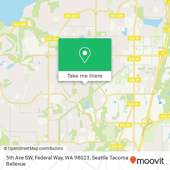 5th Ave SW, Federal Way, WA 98023 map