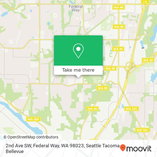Mapa de 2nd Ave SW, Federal Way, WA 98023
