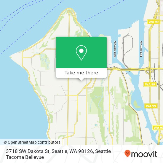 Mapa de 3718 SW Dakota St, Seattle, WA 98126