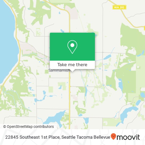 Mapa de 22845 Southeast 1st Place, 22845 SE 1st Pl, Sammamish, WA 98074, USA