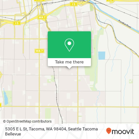 Mapa de 5305 E L St, Tacoma, WA 98404