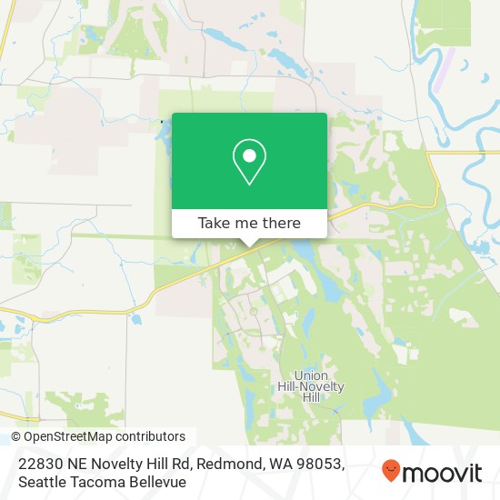 Mapa de 22830 NE Novelty Hill Rd, Redmond, WA 98053