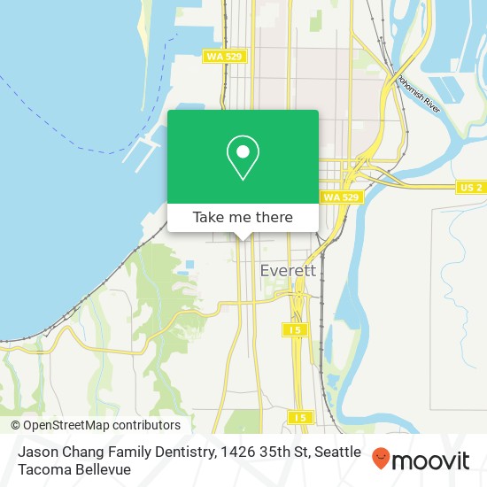 Mapa de Jason Chang Family Dentistry, 1426 35th St