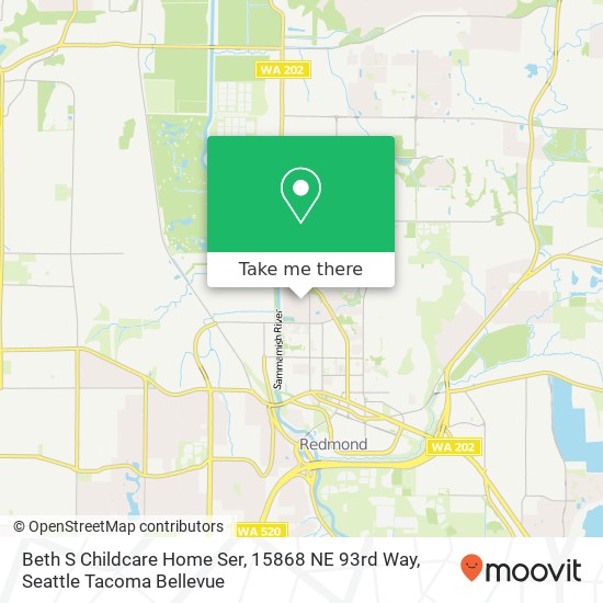 Beth S Childcare Home Ser, 15868 NE 93rd Way map