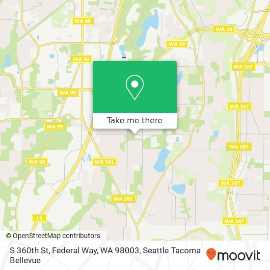 S 360th St, Federal Way, WA 98003 map