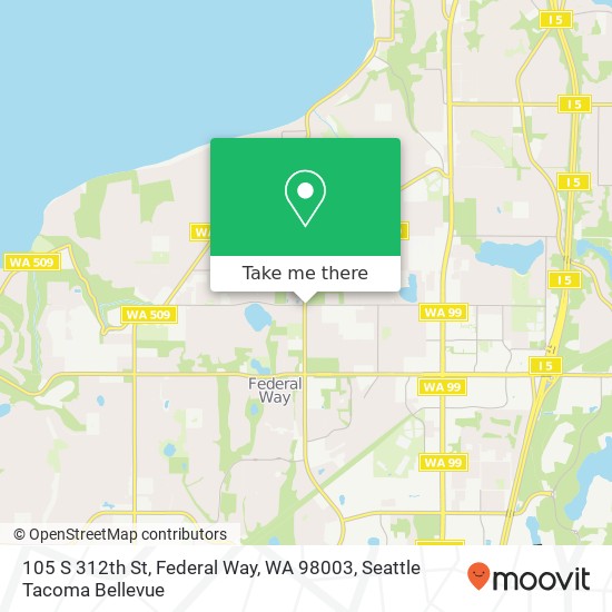 Mapa de 105 S 312th St, Federal Way, WA 98003