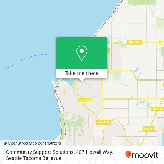 Mapa de Community Support Solutions, 407 Howell Way