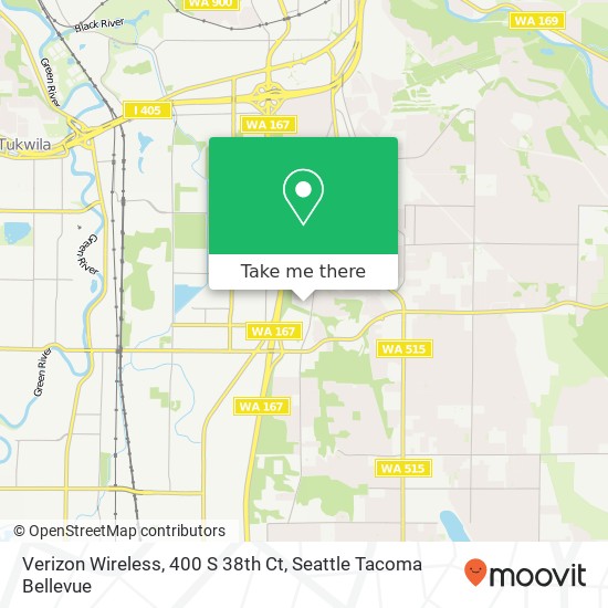Mapa de Verizon Wireless, 400 S 38th Ct