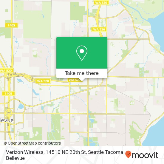 Verizon Wireless, 14510 NE 20th St map