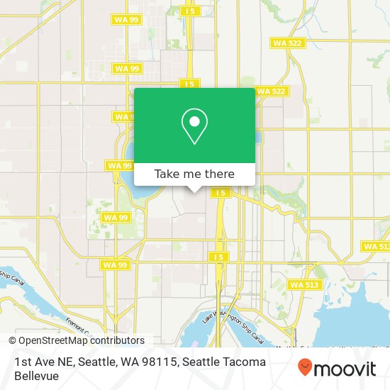 Mapa de 1st Ave NE, Seattle, WA 98115