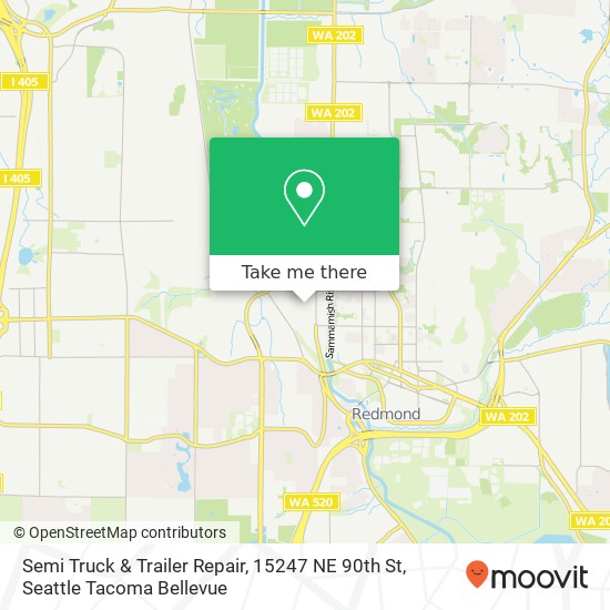 Semi Truck & Trailer Repair, 15247 NE 90th St map