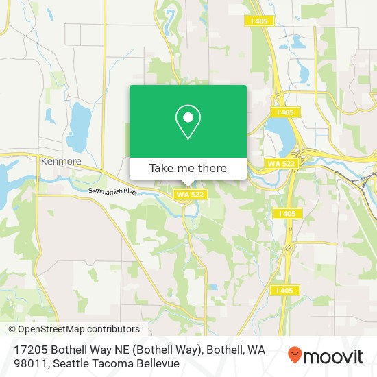 Mapa de 17205 Bothell Way NE (Bothell Way), Bothell, WA 98011