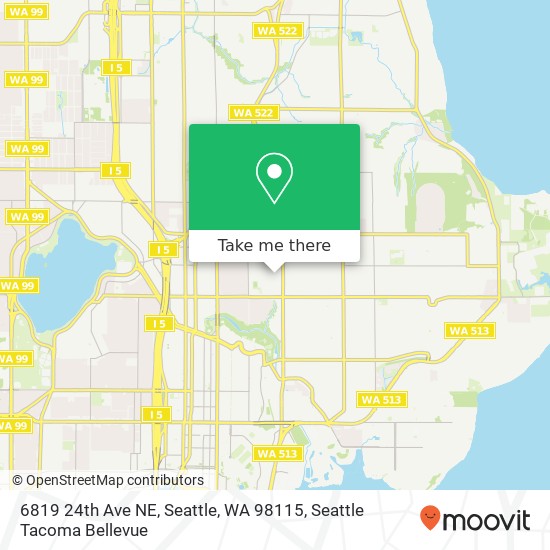 Mapa de 6819 24th Ave NE, Seattle, WA 98115