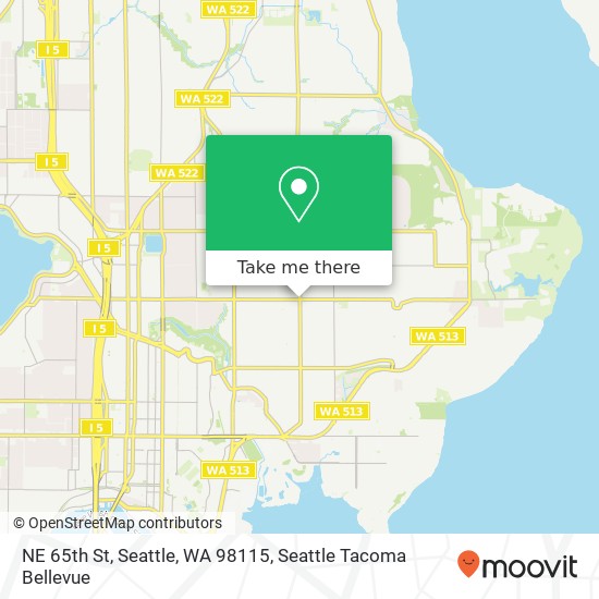 Mapa de NE 65th St, Seattle, WA 98115