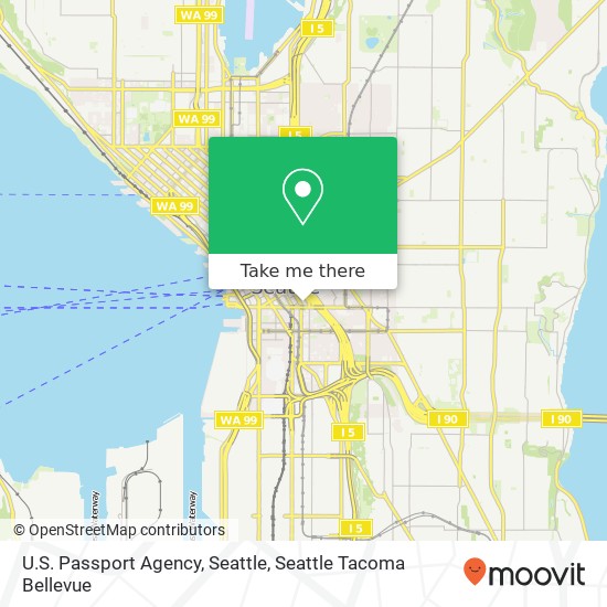 U.S. Passport Agency, Seattle map