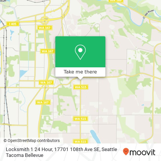 Locksmith 1 24 Hour, 17701 108th Ave SE map