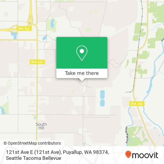 121st Ave E (121st Ave), Puyallup, WA 98374 map