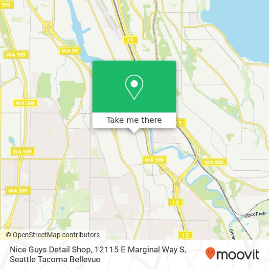 Mapa de Nice Guys Detail Shop, 12115 E Marginal Way S