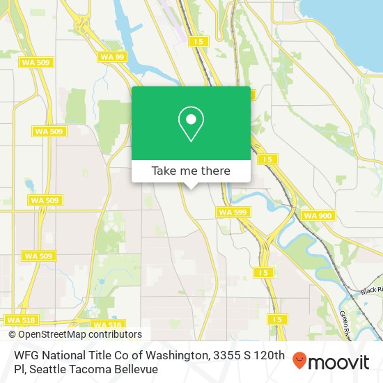 Mapa de WFG National Title Co of Washington, 3355 S 120th Pl