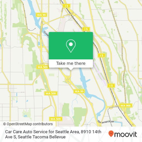 Car Care Auto Service for Seattle Area, 8910 14th Ave S map