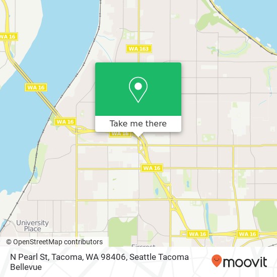 Mapa de N Pearl St, Tacoma, WA 98406