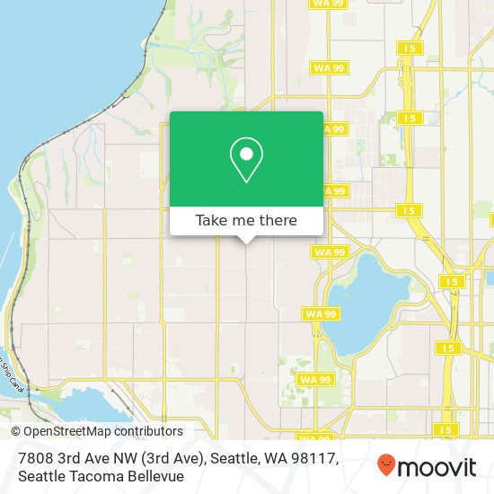 Mapa de 7808 3rd Ave NW (3rd Ave), Seattle, WA 98117