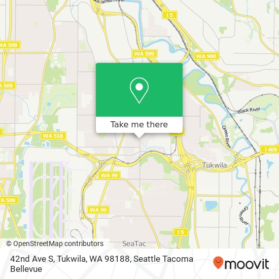 Mapa de 42nd Ave S, Tukwila, WA 98188