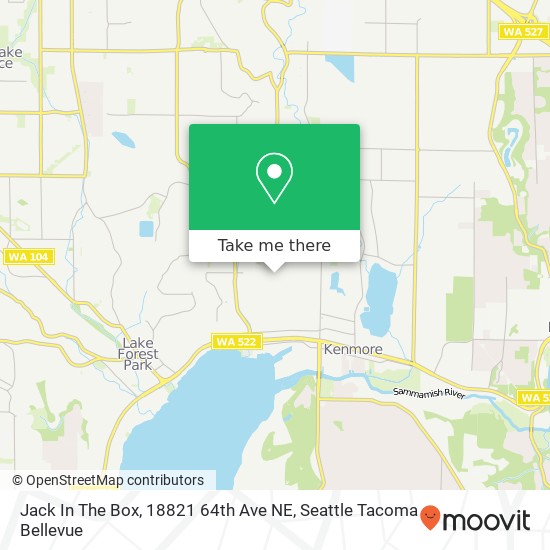 Mapa de Jack In The Box, 18821 64th Ave NE