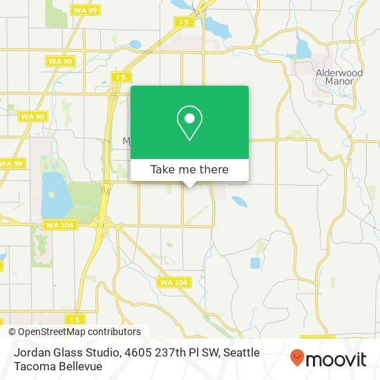 Jordan Glass Studio, 4605 237th Pl SW map