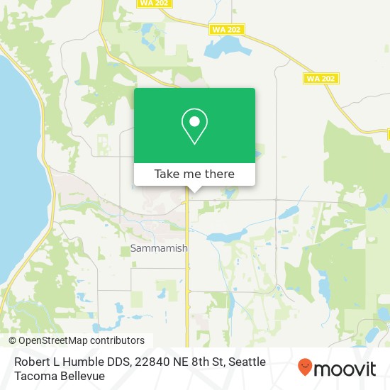 Robert L Humble DDS, 22840 NE 8th St map