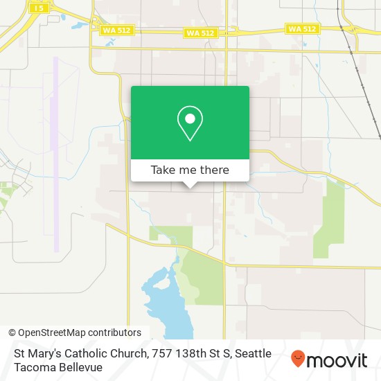 Mapa de St Mary's Catholic Church, 757 138th St S