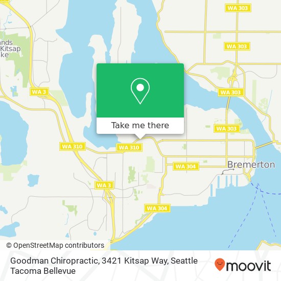 Mapa de Goodman Chiropractic, 3421 Kitsap Way