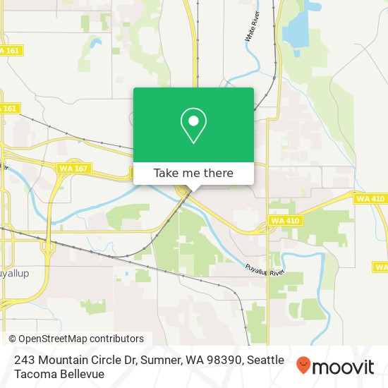 Mapa de 243 Mountain Circle Dr, Sumner, WA 98390