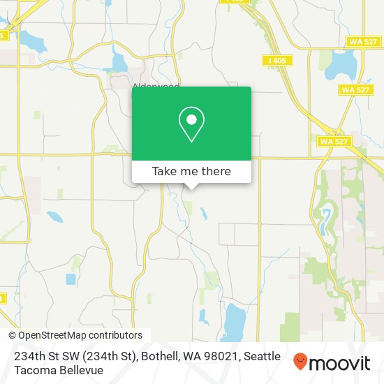 Mapa de 234th St SW (234th St), Bothell, WA 98021