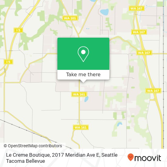 Mapa de Le Creme Boutique, 2017 Meridian Ave E