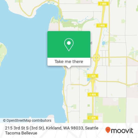 Mapa de 215 3rd St S (3rd St), Kirkland, WA 98033