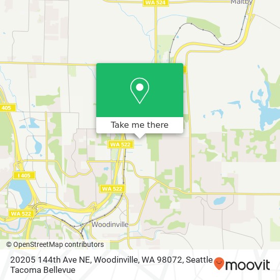 Mapa de 20205 144th Ave NE, Woodinville, WA 98072