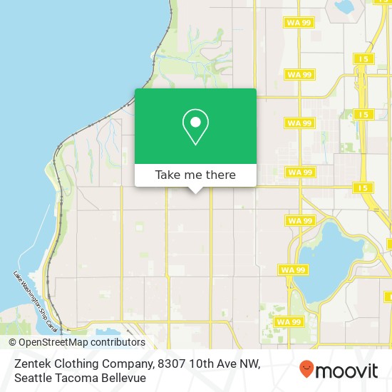 Zentek Clothing Company, 8307 10th Ave NW map