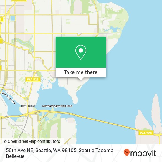 Mapa de 50th Ave NE, Seattle, WA 98105