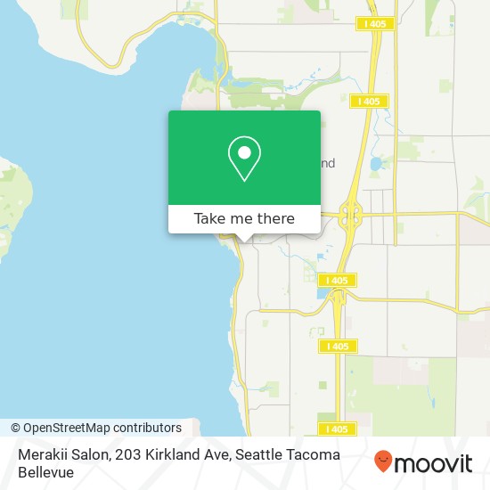 Mapa de Merakii Salon, 203 Kirkland Ave