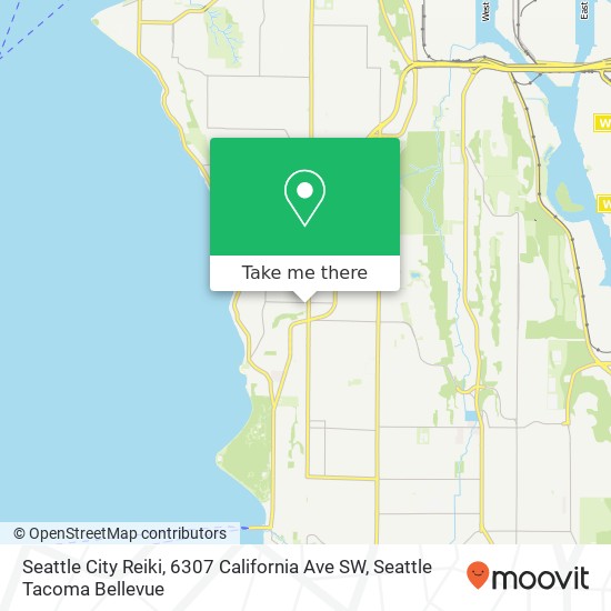 Mapa de Seattle City Reiki, 6307 California Ave SW