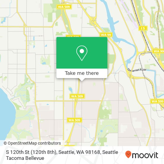 S 120th St (120th 8th), Seattle, WA 98168 map
